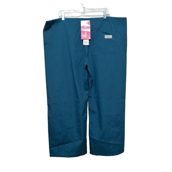 Urbane Scrub Pants 1X Petite Green Drawstring Polyester Cotton NEW - Picture 4 of 7